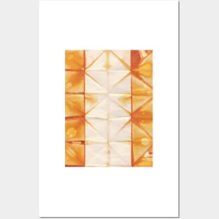 Rust orange tie dye pattern Posters and Art